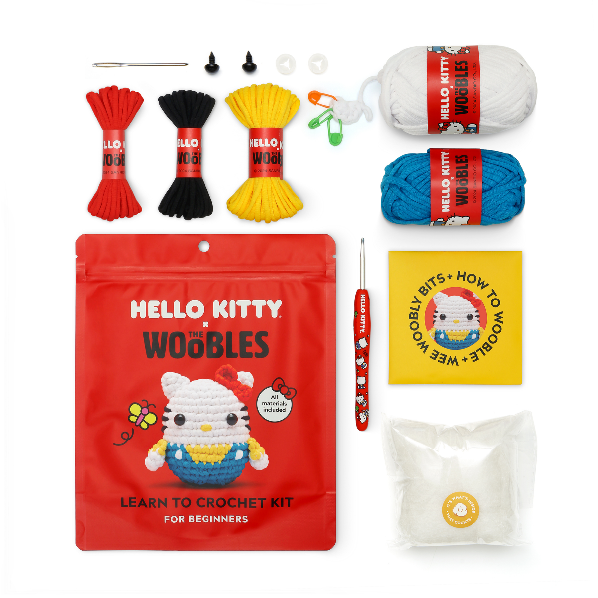 slide 2 of 3, Woobles Hello Kitty Crochet Kit, 1 ct
