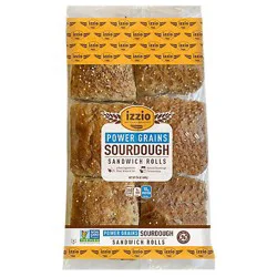 Izzio Power Grains Sourdough Sandwich Rolls - 24 oz