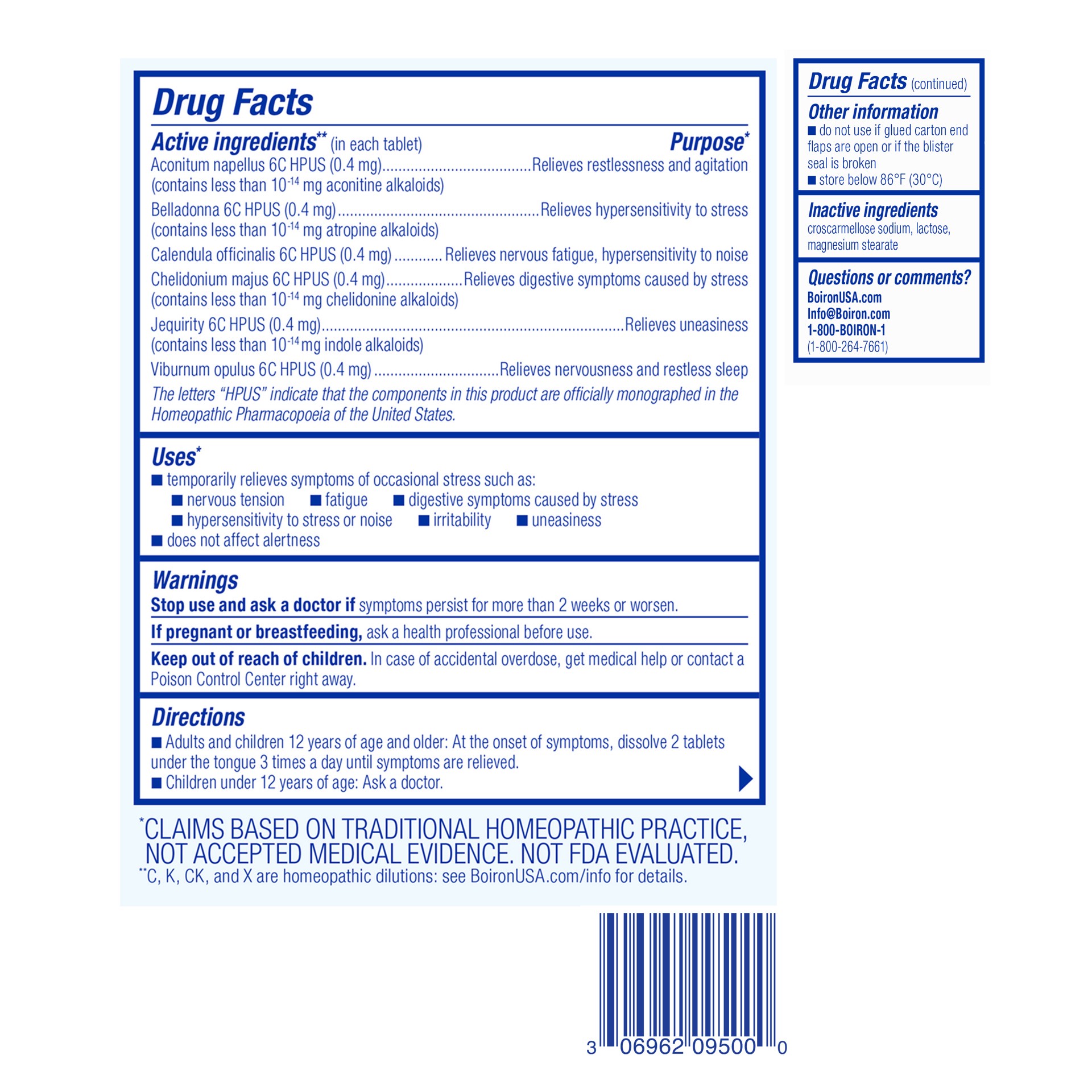 slide 3 of 7, Boiron Meltaway Tablets Unflavored StressCalm 60 ea, 60 ct