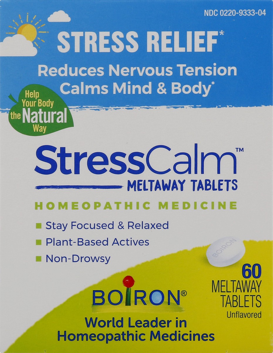 slide 1 of 7, Boiron Meltaway Tablets Unflavored StressCalm 60 ea, 60 ct