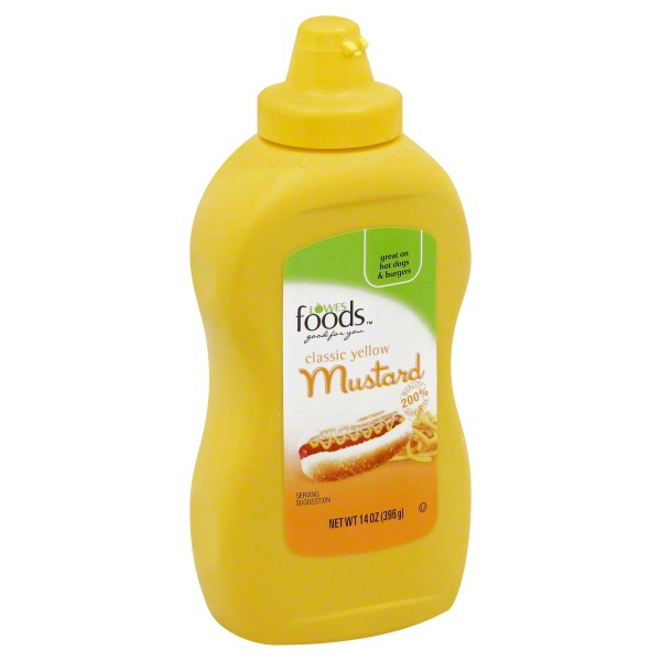 slide 1 of 1, Lowes Foods Mustard, 14 oz