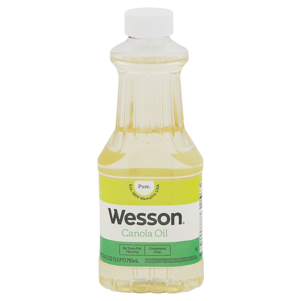 slide 1 of 9, Wesson Pure Canola Oil 24 fl oz, 24 fl oz