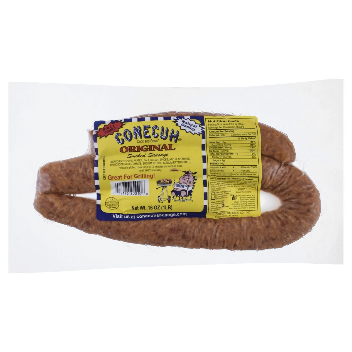 slide 13 of 13, Conecuh Sausage, 16 oz