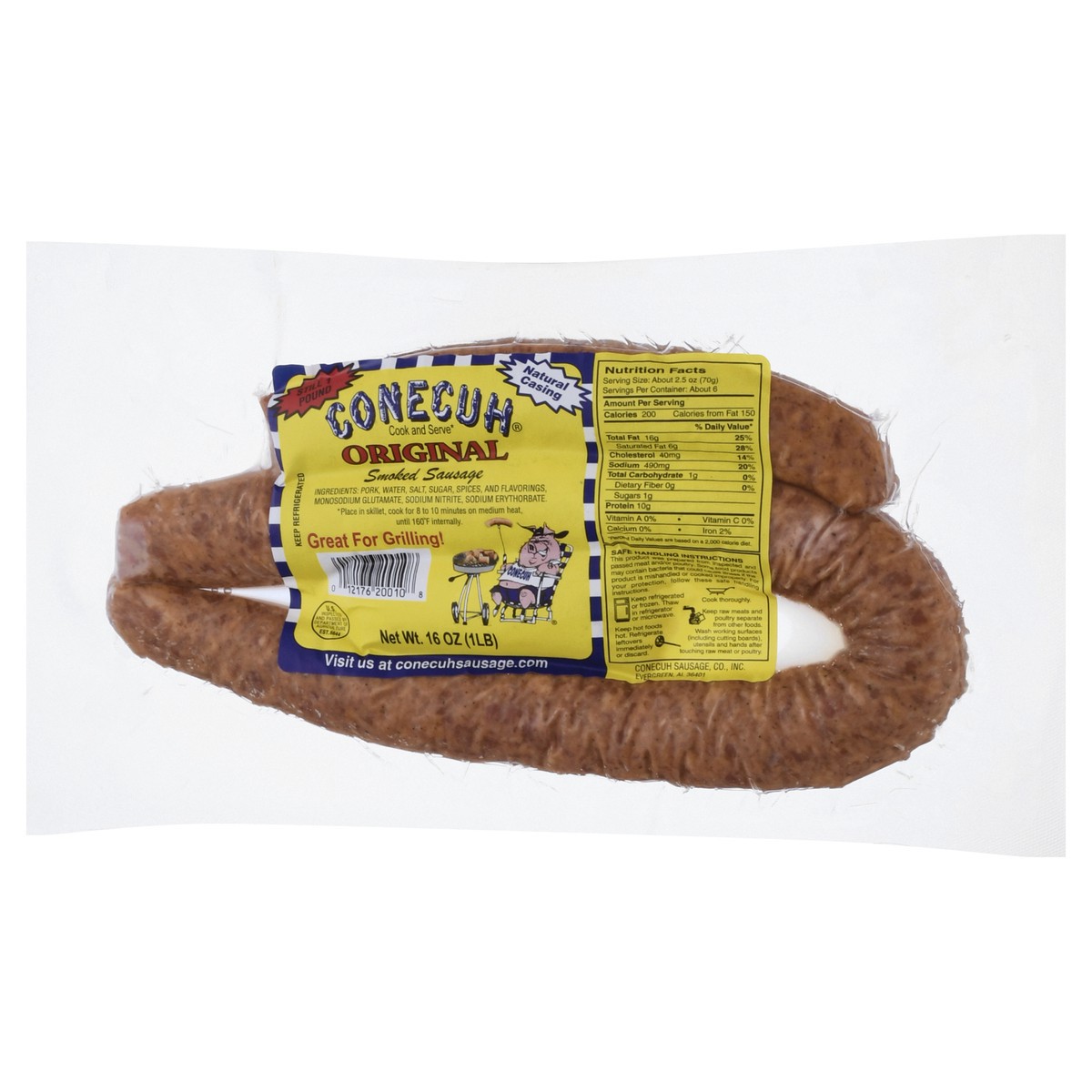 slide 10 of 13, Conecuh Sausage, 16 oz