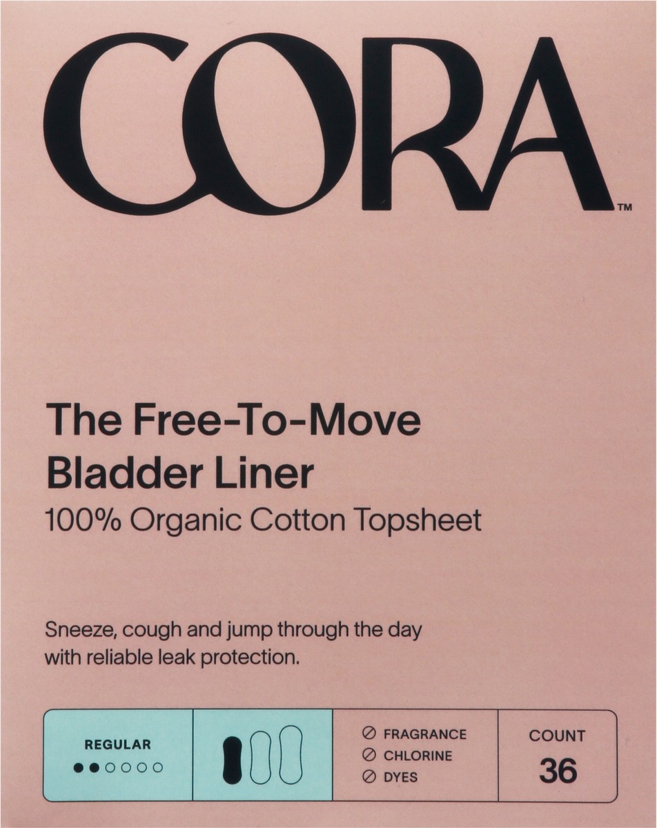 slide 6 of 9, Cora Regular The Free-to-Move Bladder Liners 36 ea, 36 ct