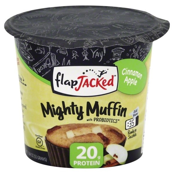 slide 1 of 1, FlapJacked Flapjack Apple Cinnamon Mighty Muffin, 1.94 oz