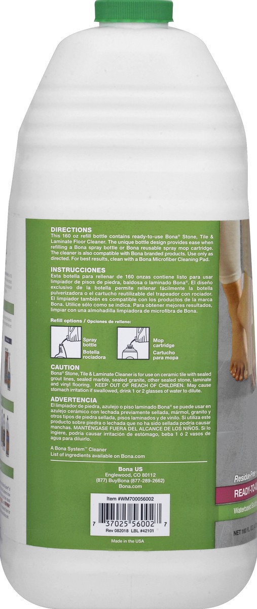 slide 5 of 8, Bona Hard-Surface Floor Cleaner Refill, 160 fl oz