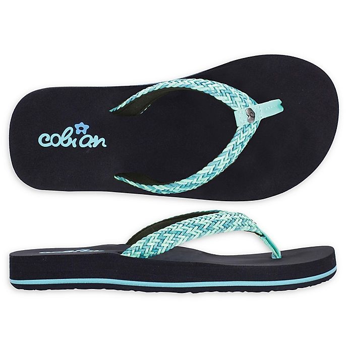 slide 1 of 1, Cobian Lil Lalati Girls' Size 6/7 Sandal - Aqua, 1 ct