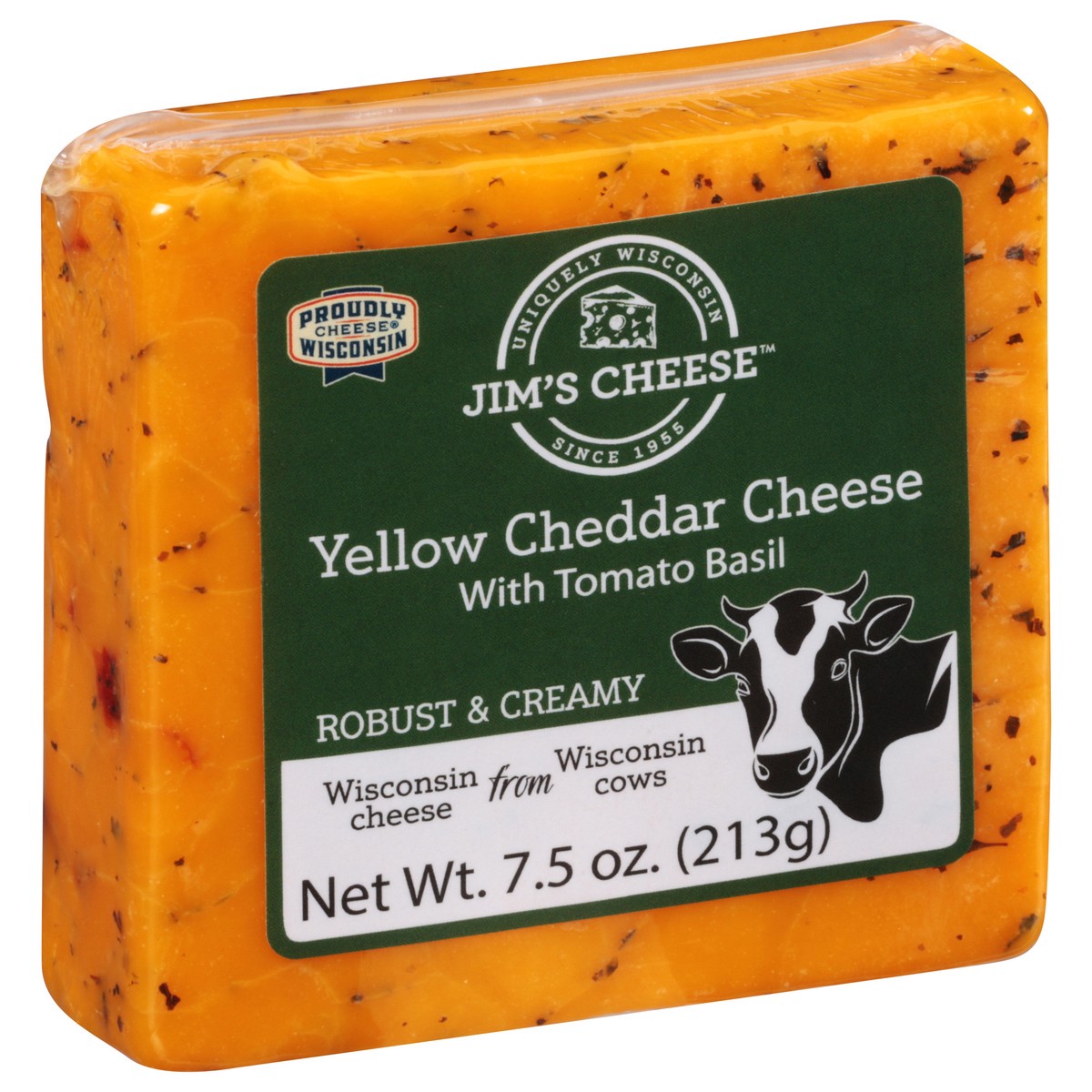 slide 11 of 11, Jim's Cheese Yellow Cheddar Cheese with Tomato Basil 7.5 oz, 7.50 oz