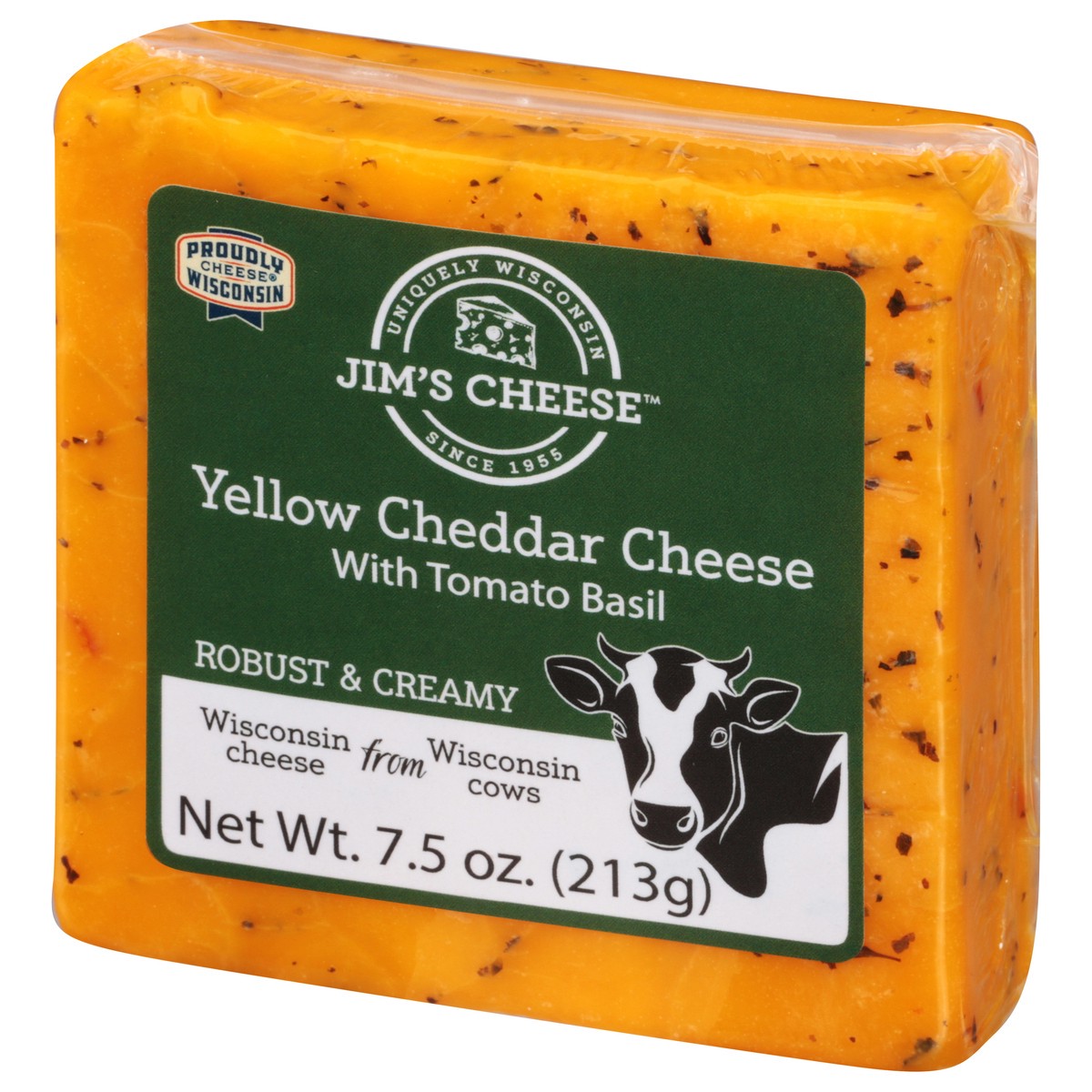 slide 3 of 11, Jim's Cheese Yellow Cheddar Cheese with Tomato Basil 7.5 oz, 7.50 oz