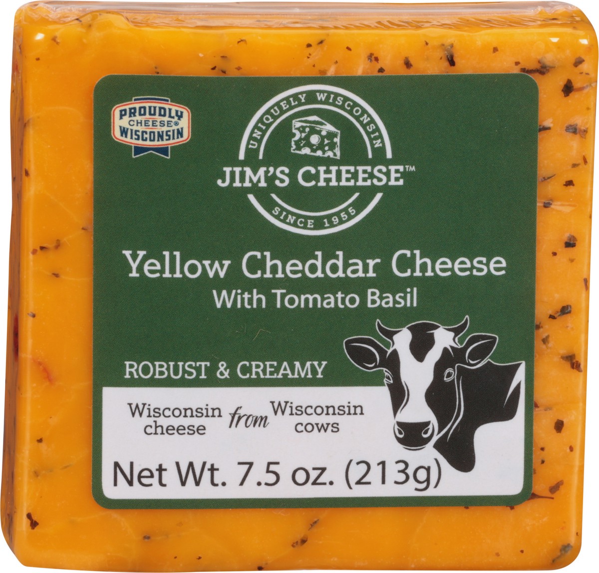 slide 8 of 11, Jim's Cheese Yellow Cheddar Cheese with Tomato Basil 7.5 oz, 7.50 oz