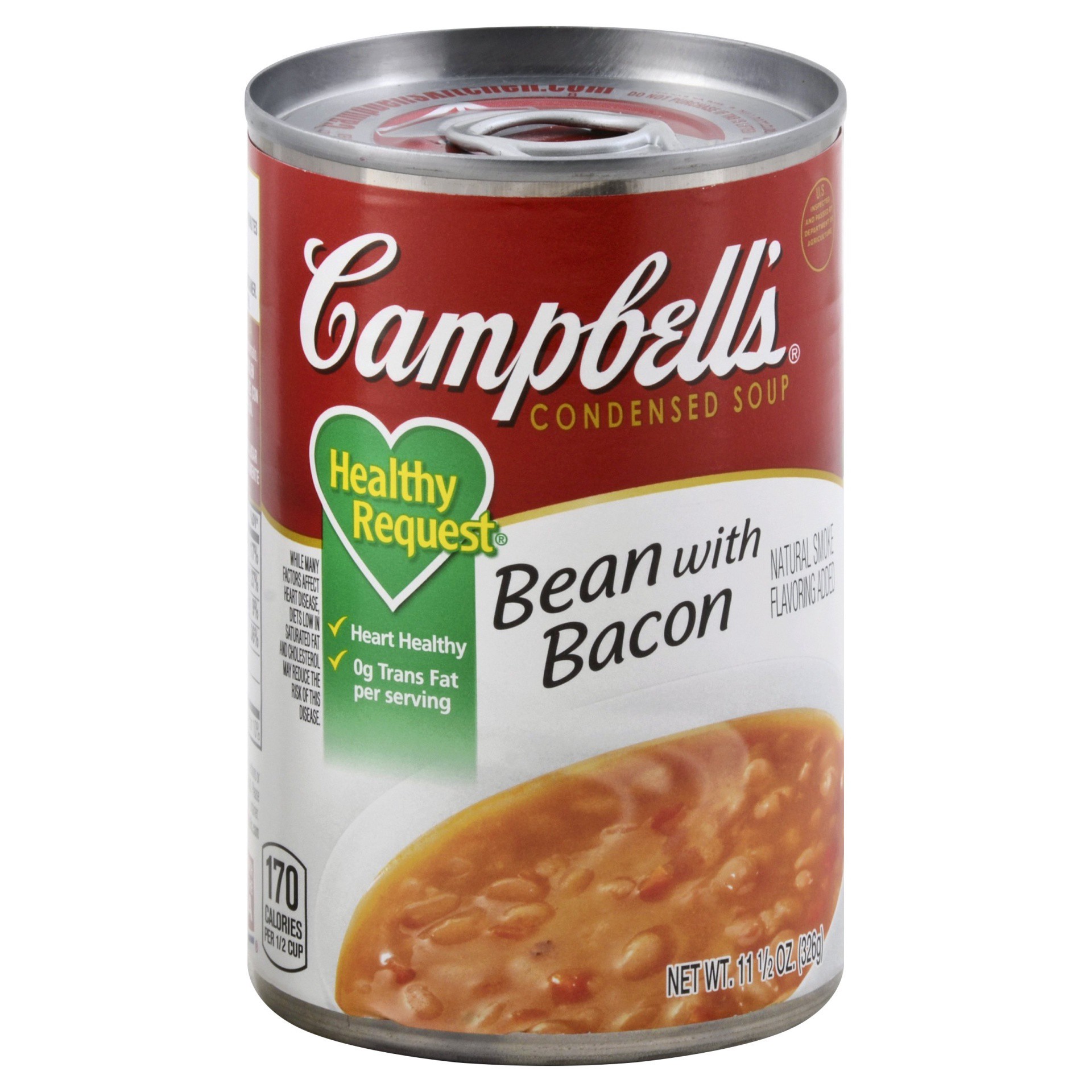 slide 1 of 4, Campbell's Condensed Healthy Request Bean With Bacon Soup, 11.5 oz