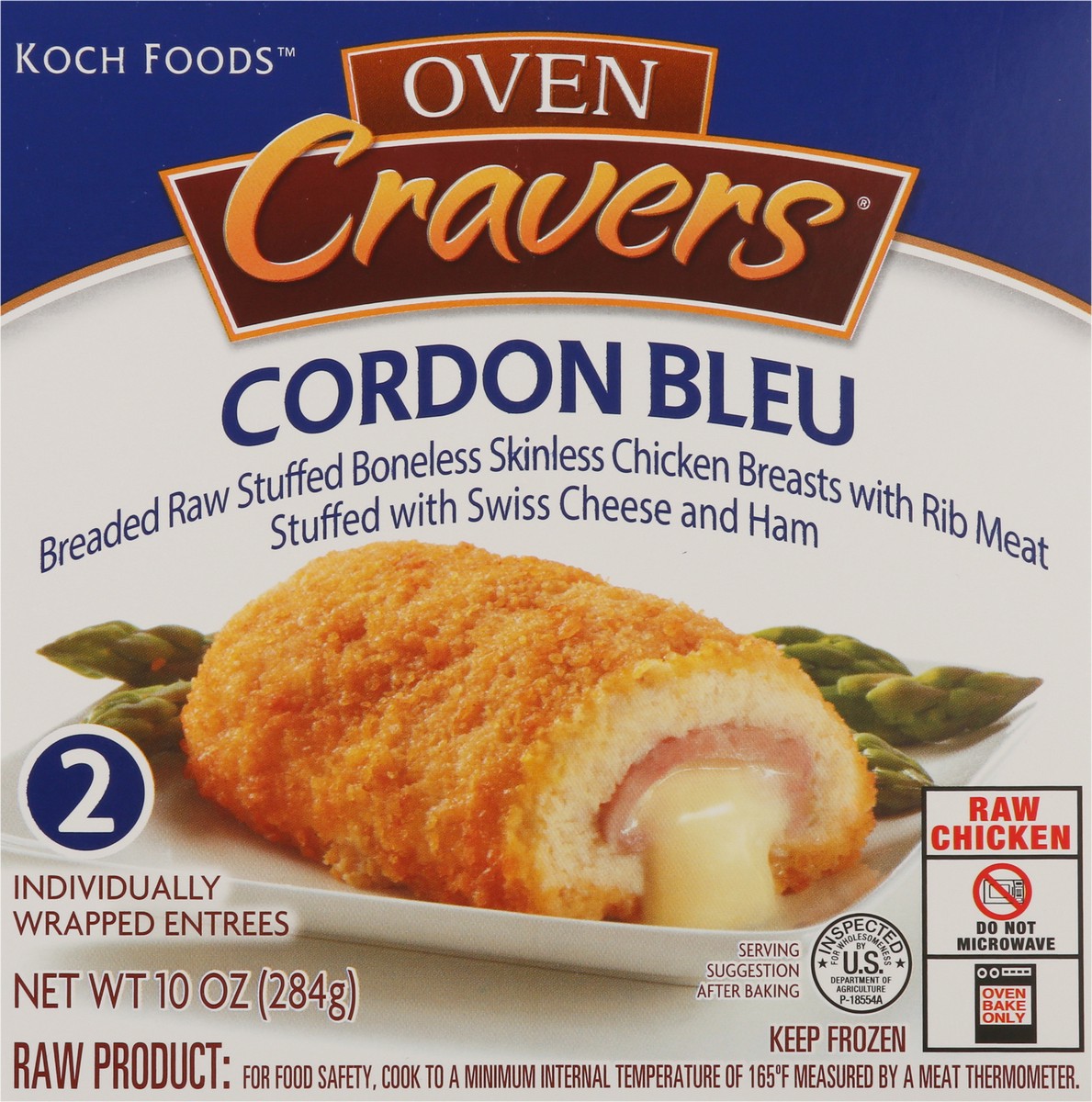 slide 11 of 13, Koch Foods Oven Cravers Cordon Blue 2 Entrees, 2 ct