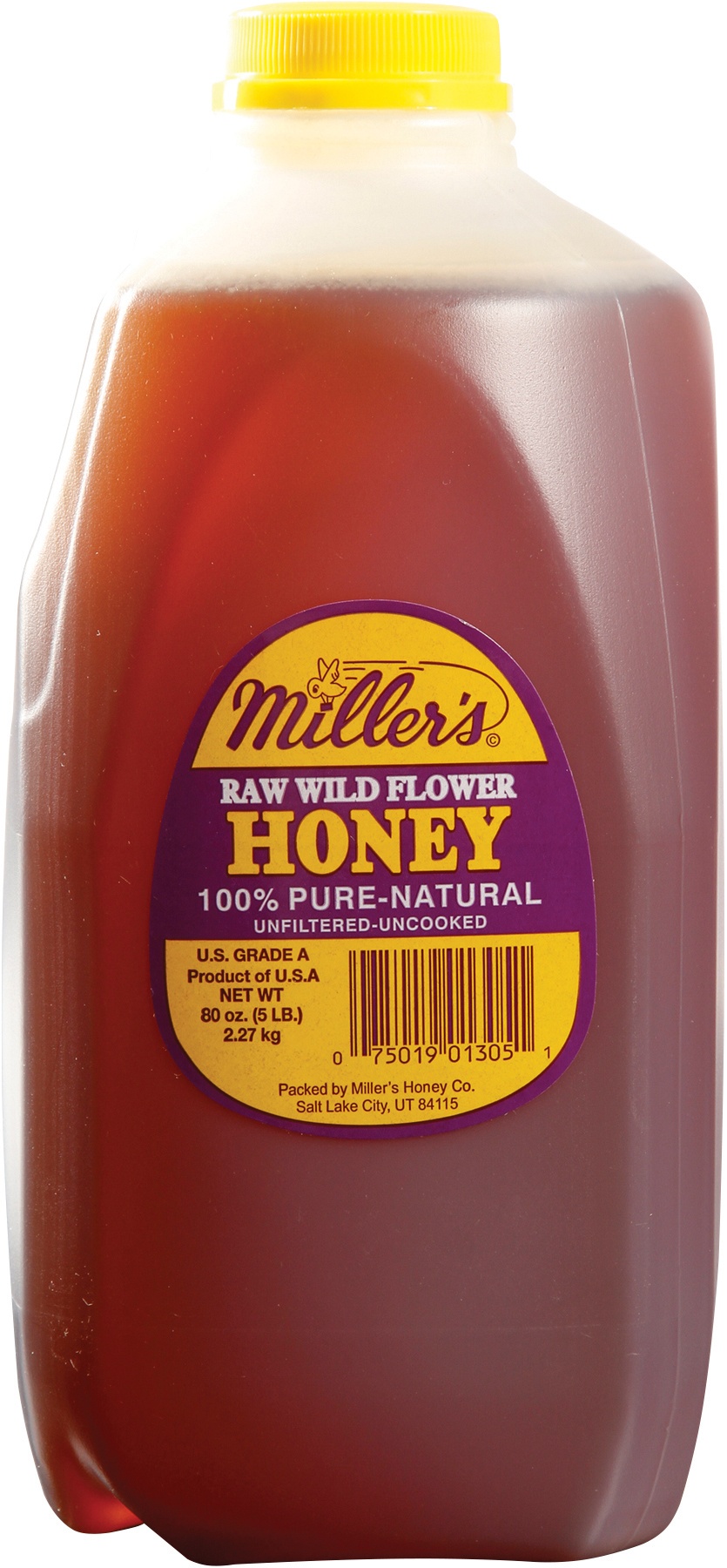 slide 1 of 1, Miller's Wild Honey 5# Jug, 5 lb