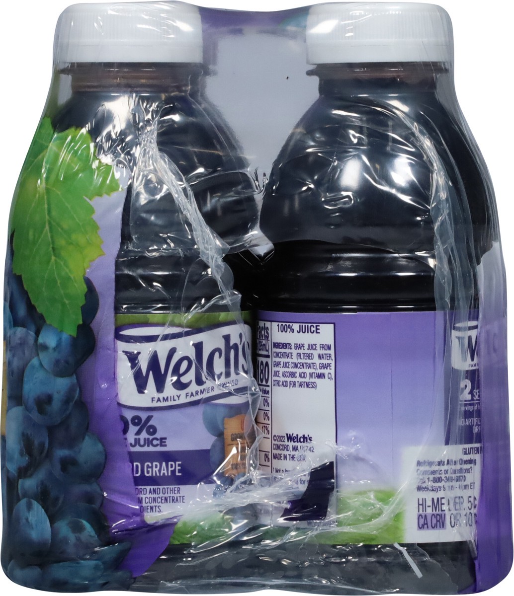 slide 8 of 9, Welch's 100% Grape Juice, Concord Grape, 10 fl oz On-the-Go Bottle (Pack of 6), 60 fl oz