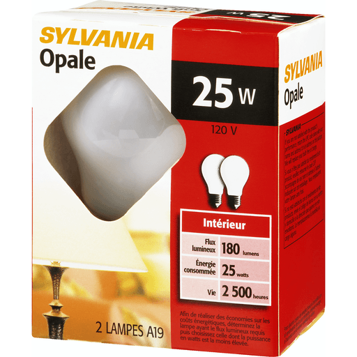 slide 3 of 8, Sylvania 25W Soft White Light Bulbs, 2 ct