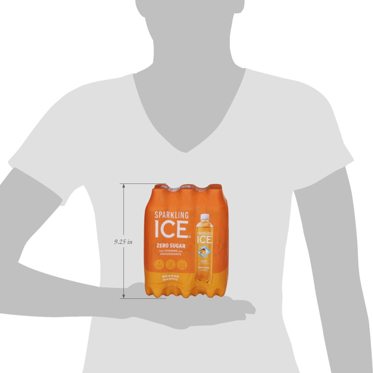 slide 7 of 15, Sparkling ICE 6 Pack Zero Sugar Orange Mango, 6 ct; 17 oz