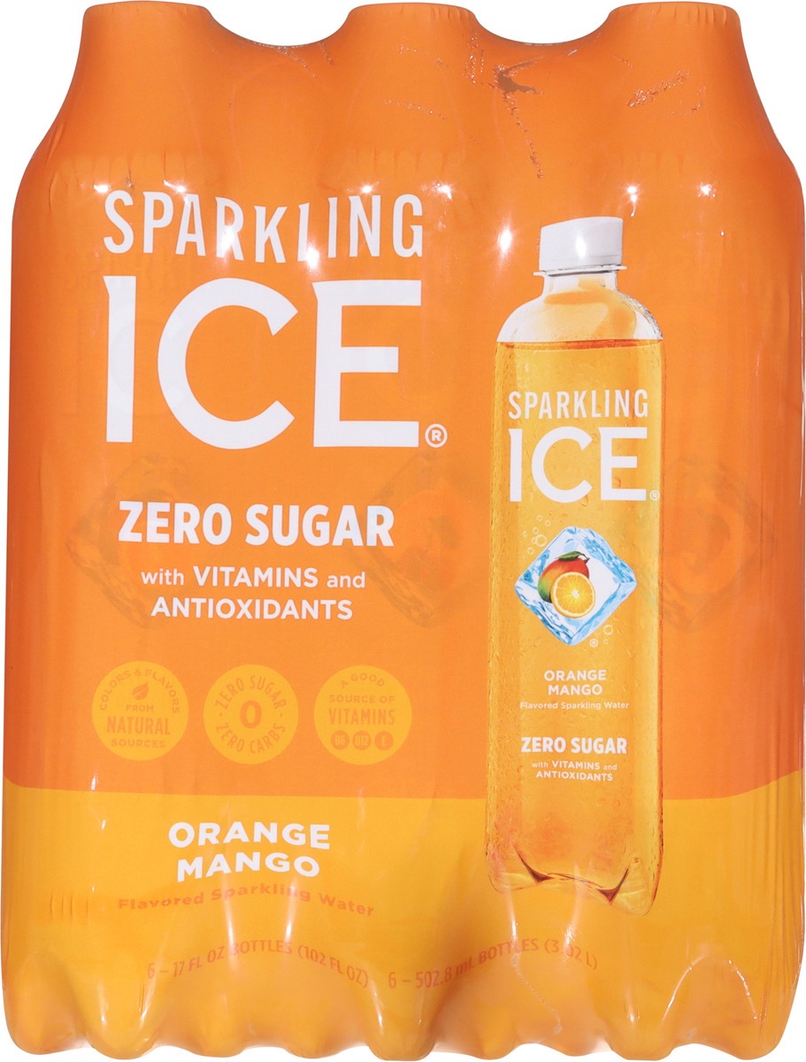 slide 8 of 15, Sparkling ICE 6 Pack Zero Sugar Orange Mango, 6 ct; 17 oz
