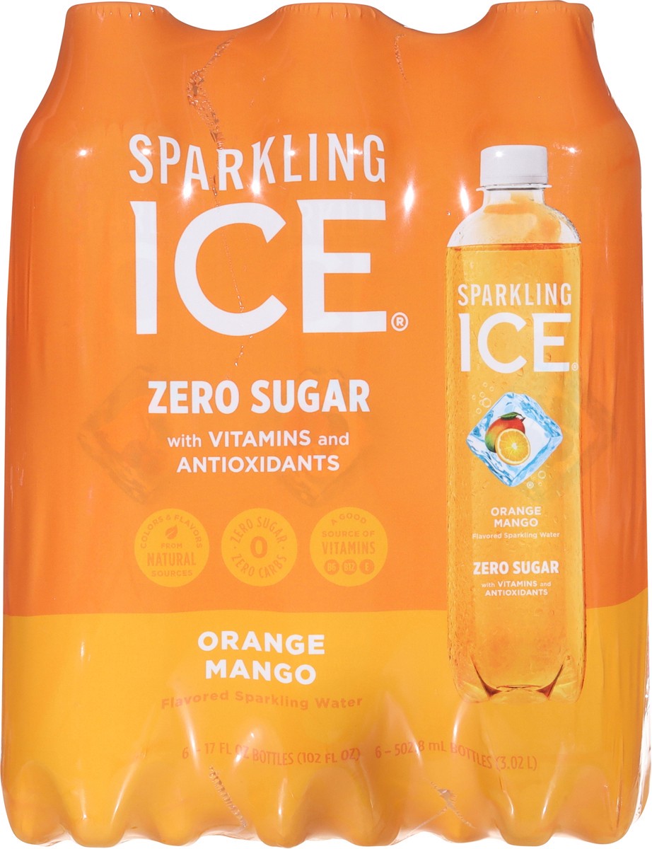 slide 2 of 15, Sparkling ICE 6 Pack Zero Sugar Orange Mango, 6 ct; 17 oz