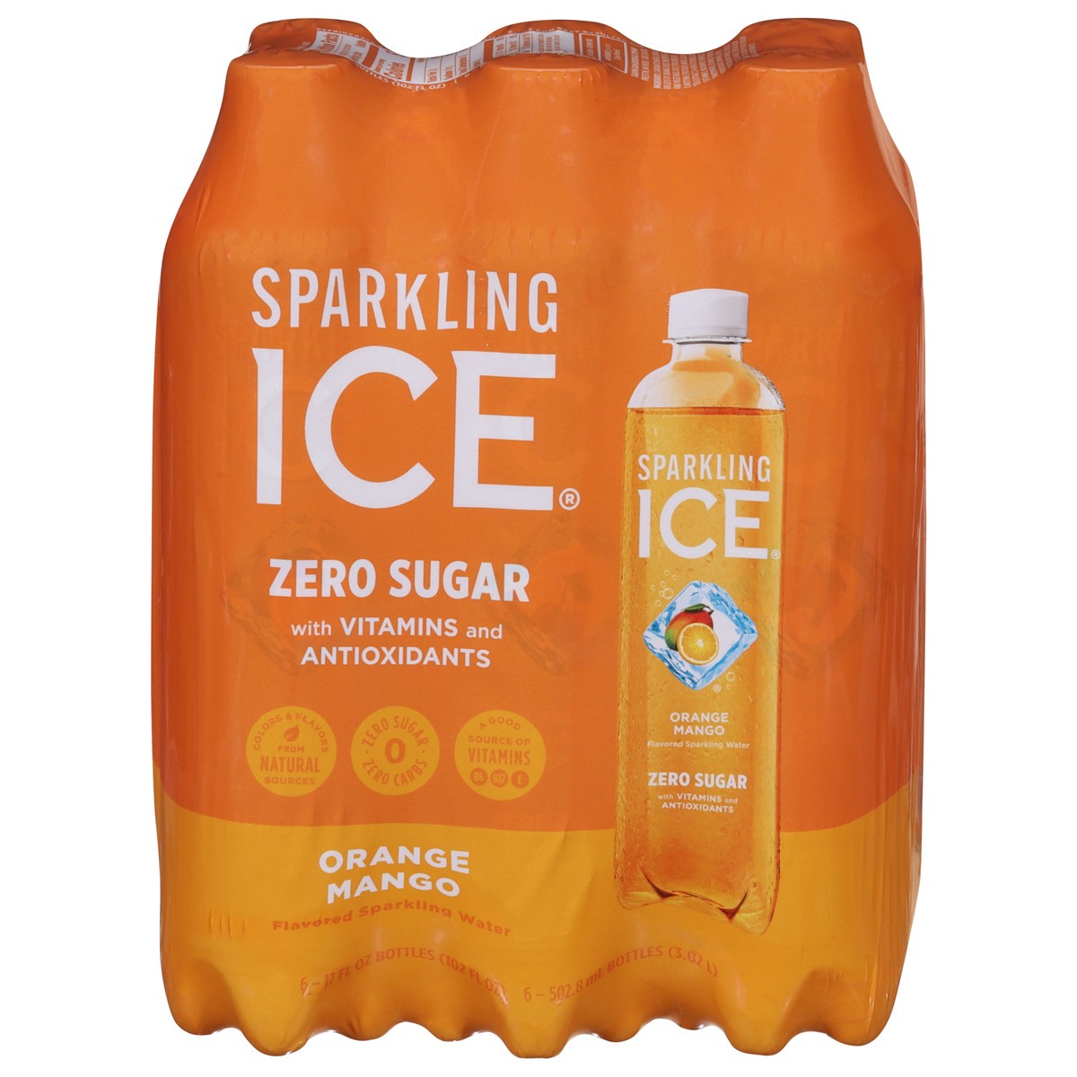 slide 15 of 15, Sparkling ICE 6 Pack Zero Sugar Orange Mango, 6 ct; 17 oz