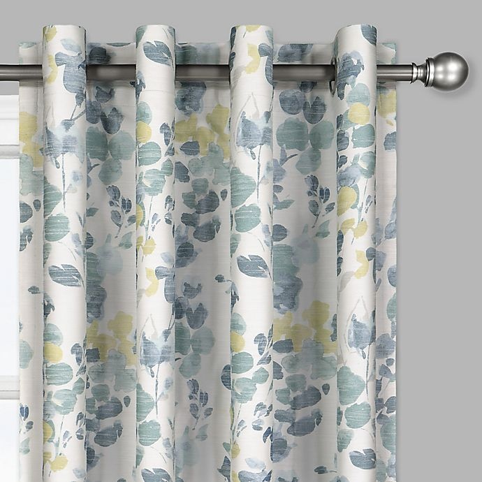 slide 2 of 4, Brookstone Salano Floral Blackout Curtain Panel - Spa, 108 in