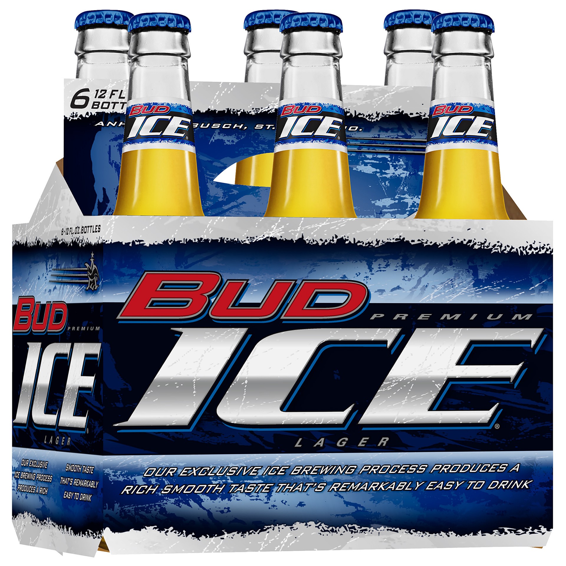 slide 1 of 3, Bud Ice Beer, 6 Pack 12 fl. oz. Bottles, 6 ct; 12 oz