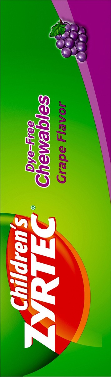 slide 2 of 7, Zyrtec Children's Zyrtec Allergy Dye-Free Grape Flavor Chewables, 24 ct, 24 ct