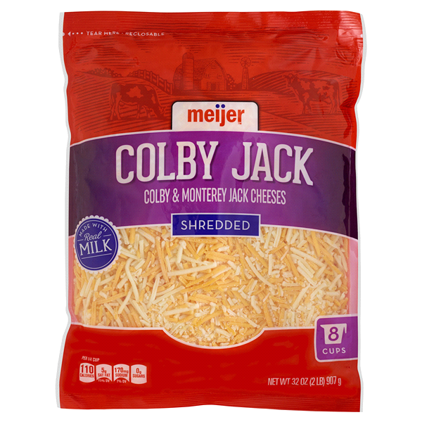 slide 1 of 2, Meijer Shredded Colby Jack Cheese, 32 oz