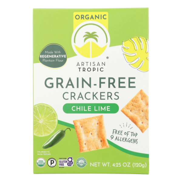 slide 1 of 1, Artisan Tropic Grain - Free Chili Lime Crackers, 4.25 oz