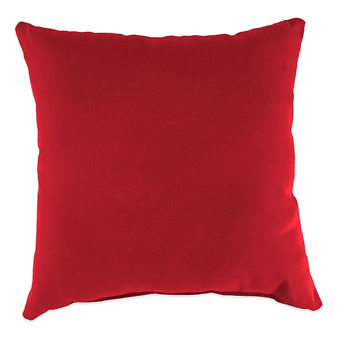 slide 1 of 1, 20-Inch Square Solid Throw Pillow - Sunbrella Ruby Red, 1 ct
