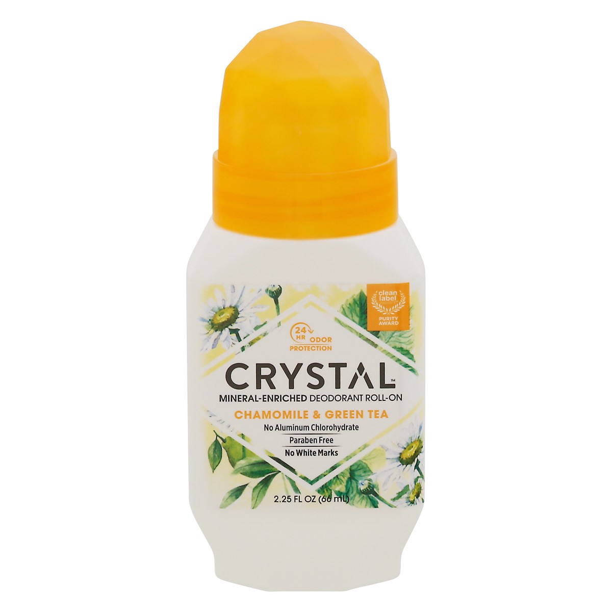 slide 1 of 11, Crystal Body Deodorant Essence Chamomile & Green Tea Mineral Roll-on Deodorant, 2.25 oz