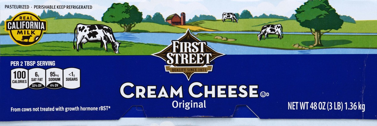 slide 4 of 6, First Street Cream Cheese Loaf, 3 lb