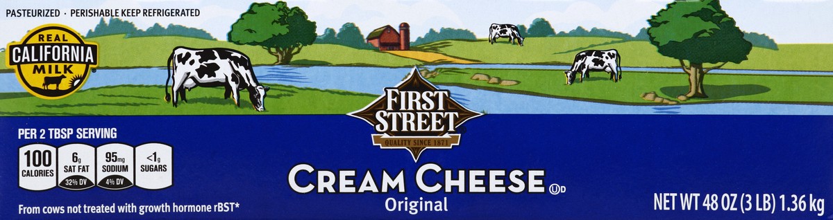 slide 6 of 6, First Street Cream Cheese Loaf, 3 lb