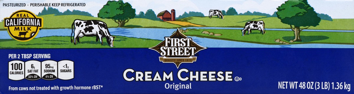 slide 2 of 6, First Street Cream Cheese Loaf, 3 lb