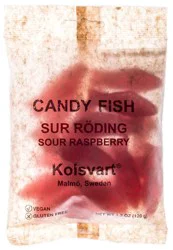 Kolsvart Sur Röding Sour Raspberry Swedish Fish