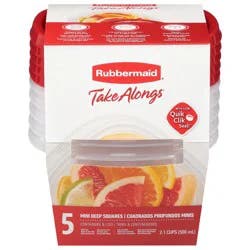 Rubbermaid TakeAlongs Mini Deep Square Food Storage Container Set