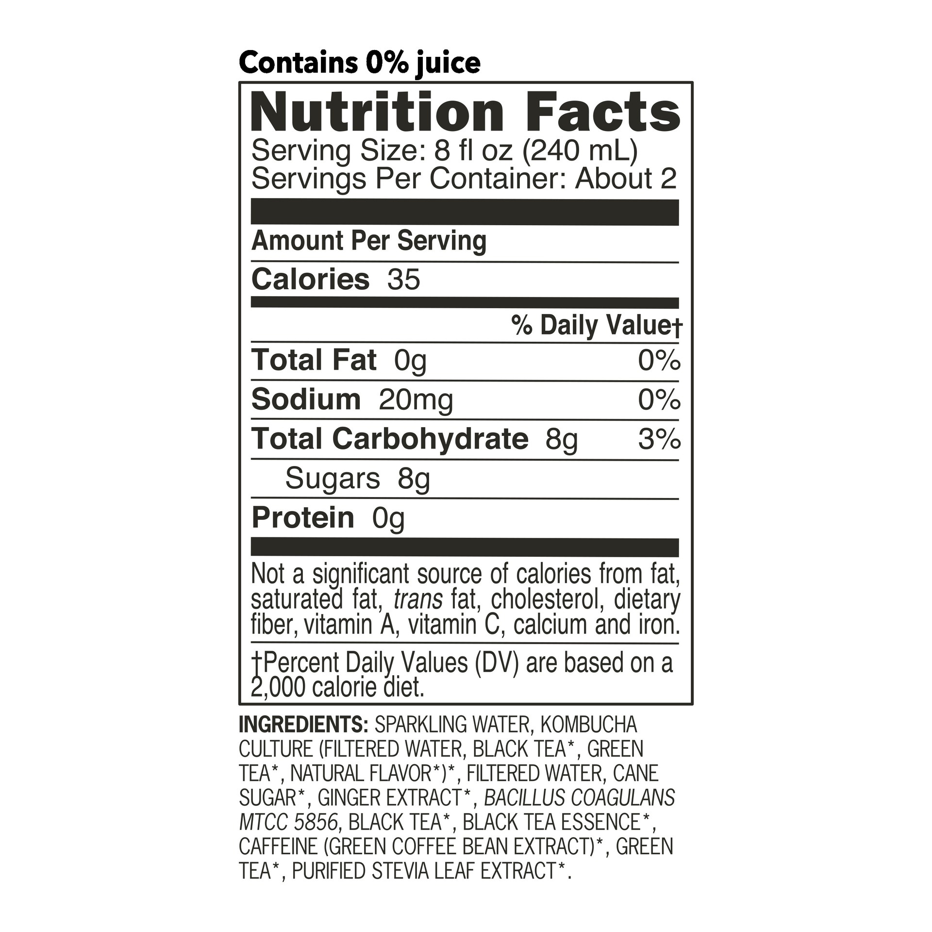 KeVita Ginger Master Brew Kombucha 15.2 fl oz Shipt