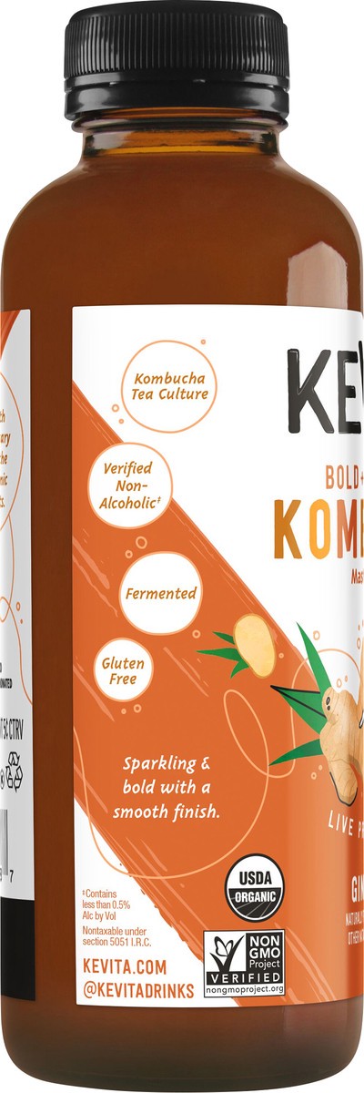 slide 3 of 8, KeVita Kombucha, Ginger, Master Brew, 15.2 fl oz