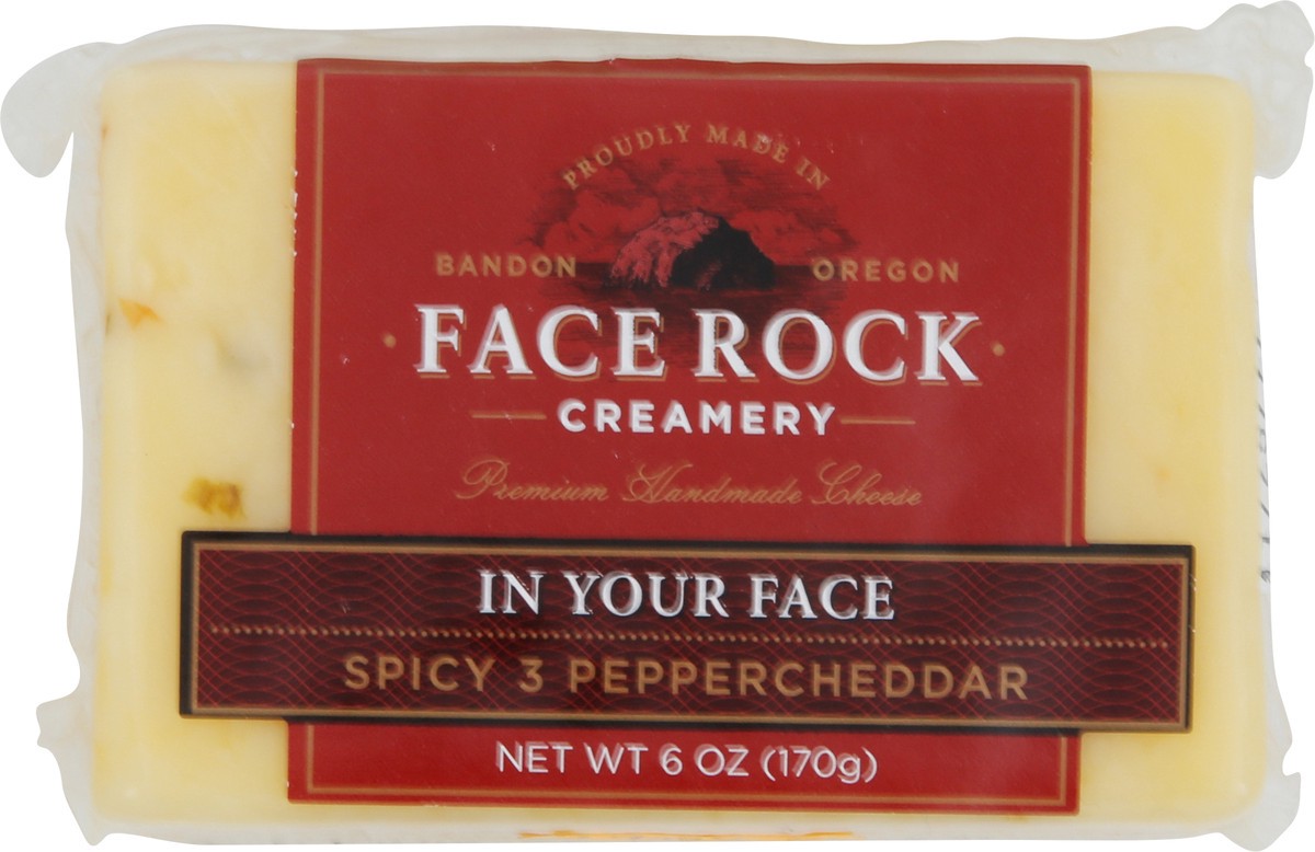 slide 3 of 3, Face Rock In Your Face Spicy Cheddar, 6 oz