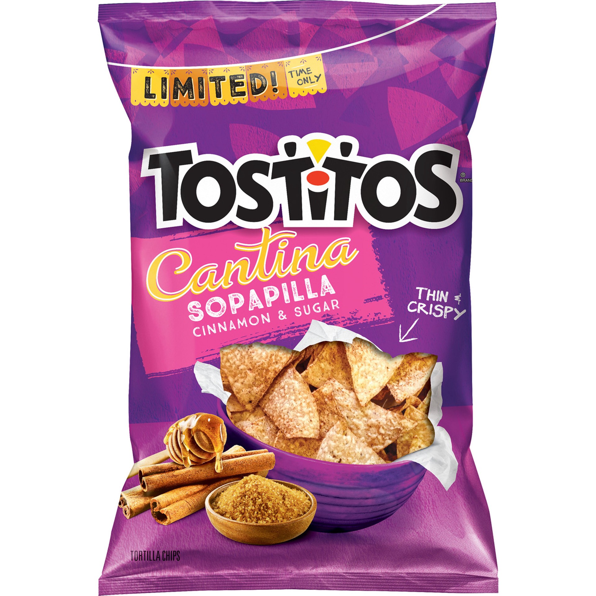 slide 1 of 1, Tostitos Cantina Tortilla Chips Sopapila Cinnamon and Sugar Flavored 9 Oz, 9 oz