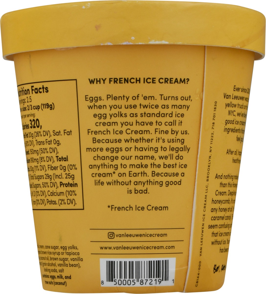 slide 5 of 9, Van Leeuwen French Honeycomb Ice Cream 14 fl oz, 14 fl oz
