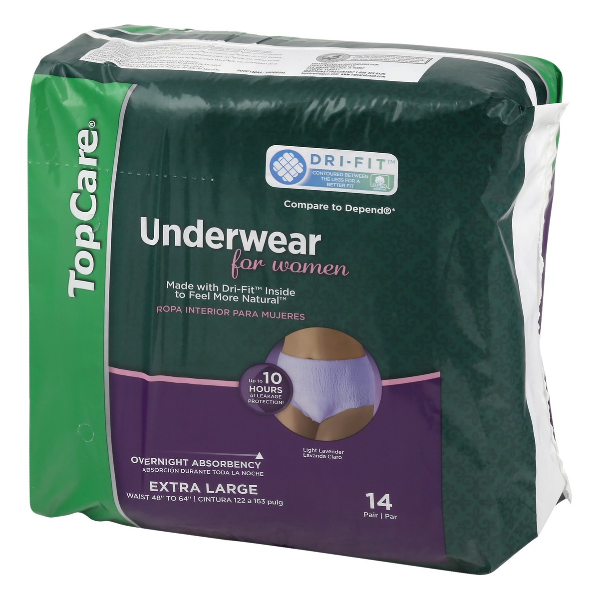 slide 3 of 8, TopCare Underwear For Women Overnight Extra Large, 14 ct