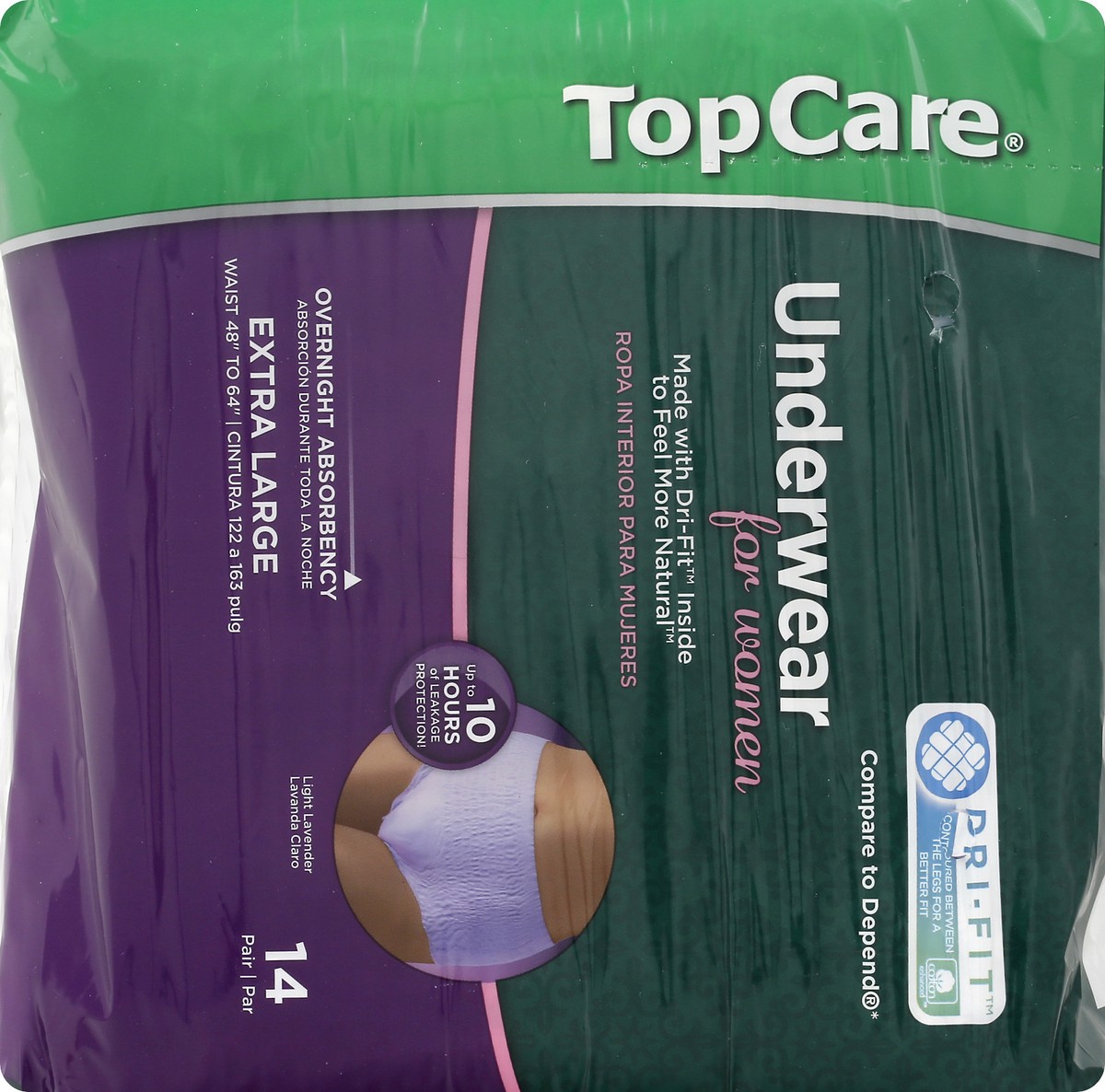 slide 4 of 8, TopCare Underwear For Women Overnight Extra Large, 14 ct