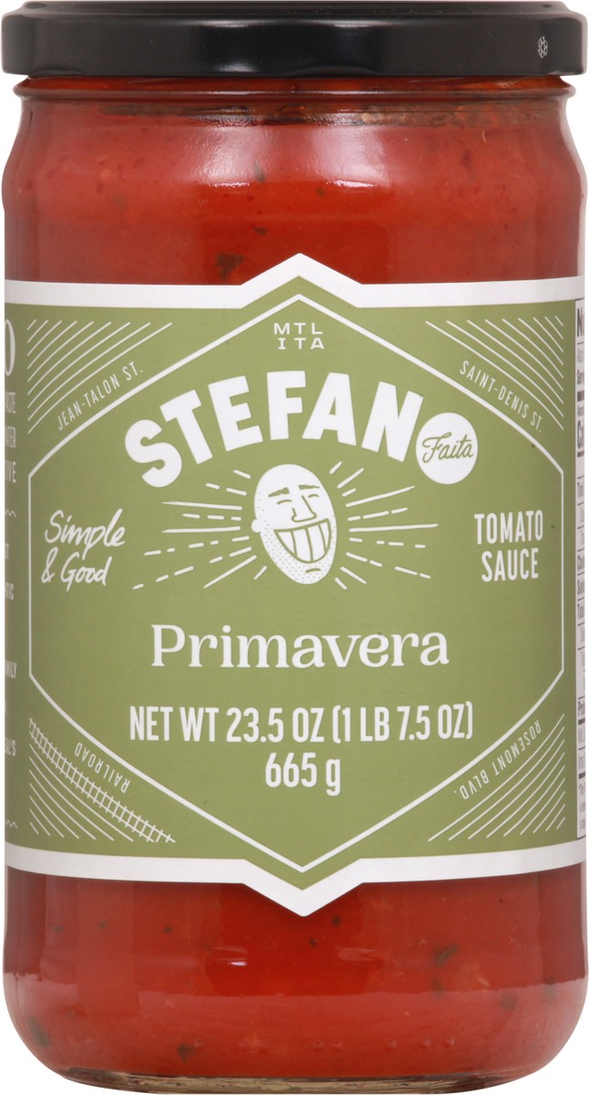 slide 1 of 9, Stefano Faita Primavera Tomato Sauce, 23.5 oz