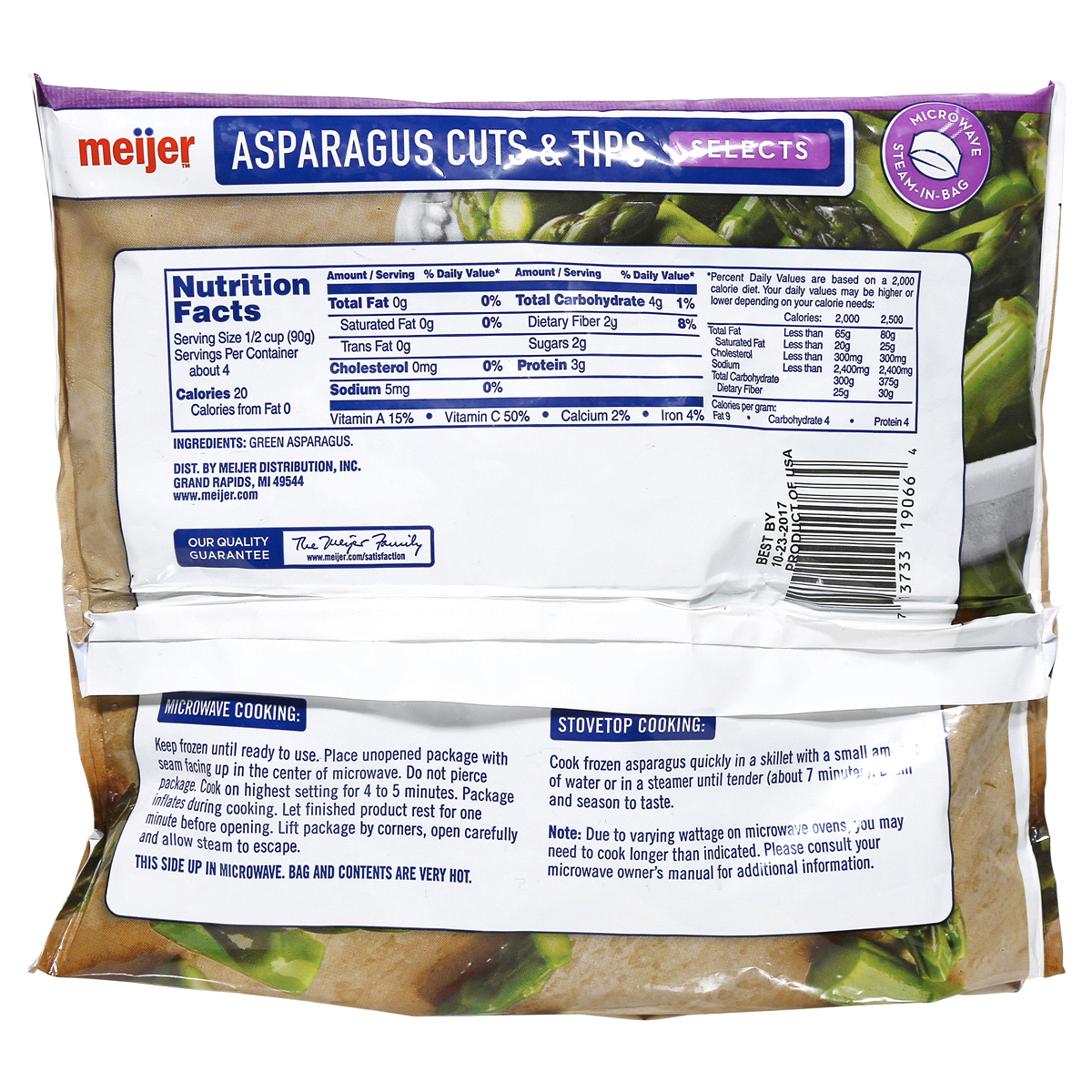 slide 2 of 2, Meijer Steamable Asparagus Cuts & Tips, 12 oz