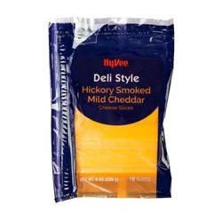 Hy-Vee Sliced Hickory Smoked Cheddar Cheese Slices