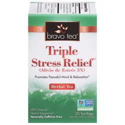 Bravo Tea Triple Stress Relief Herbal Tea 20 Tea Bags - 20 ct