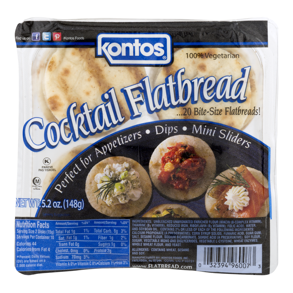 slide 1 of 1, Kontos Cocktail Flatbread - 5.2 OZ, 5.2 oz