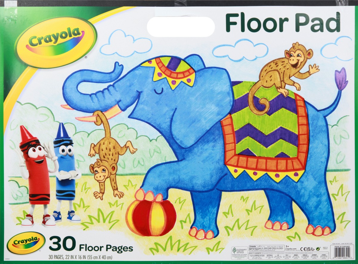 slide 1 of 9, Crayola Floor Pad 30 ea, 30 ct