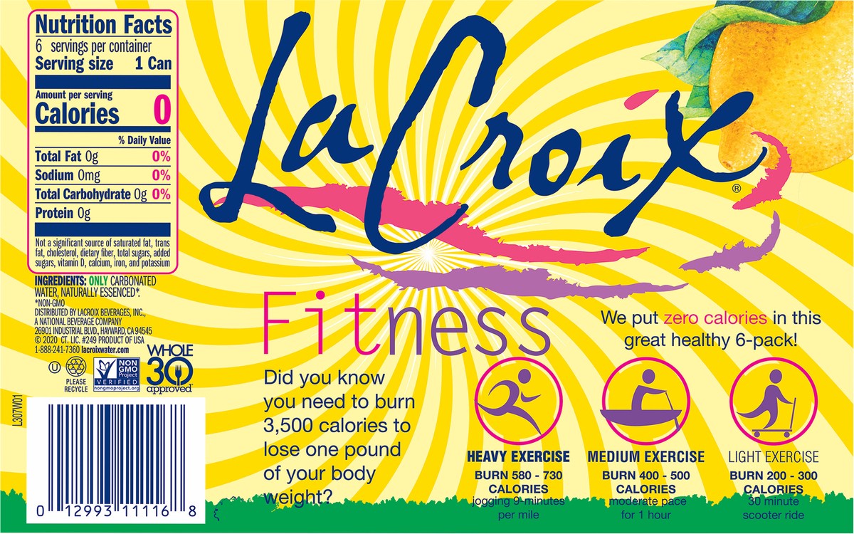 slide 8 of 11, La Croix (Core) 6 Pack- LimonCello 12 Oz, 6 ct